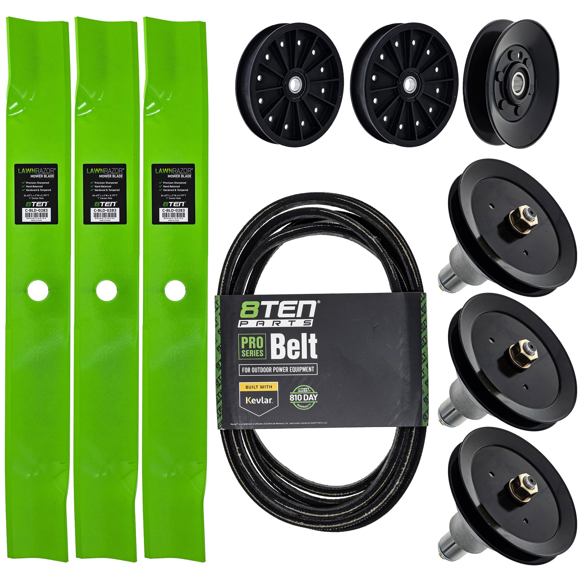 Amazon.com : 8TEN Blade Spindle Belt Idler Deck Rebuild Kit for